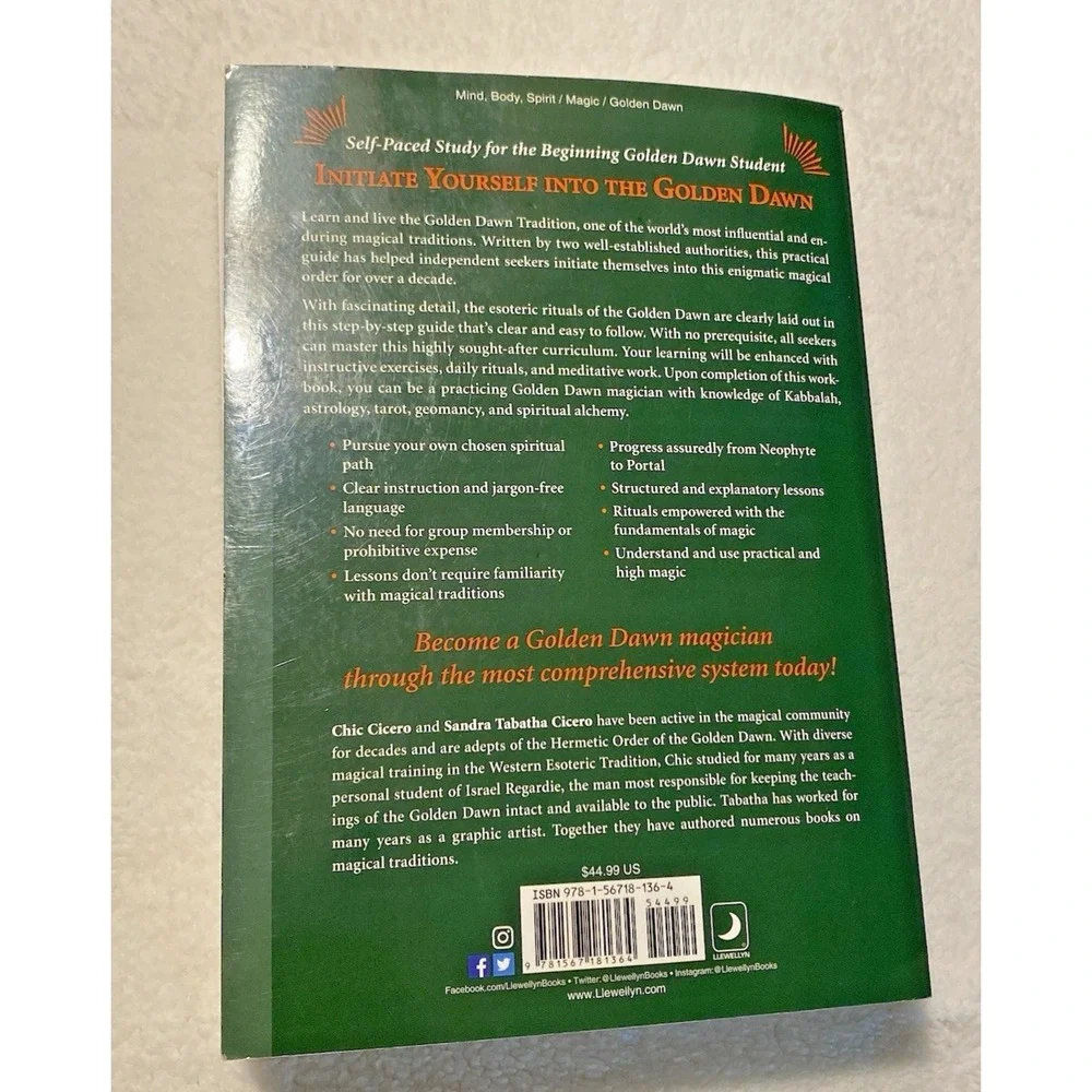 Self-Initiation Into the Golden Dawn Tradition Chic Sandra Cicero Paperback Book